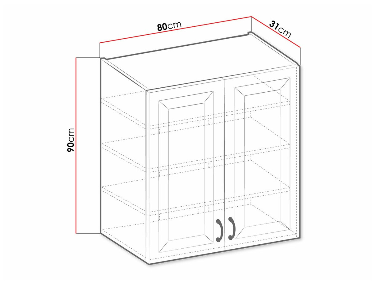 Modularna stenska omarica Retro Grey 140