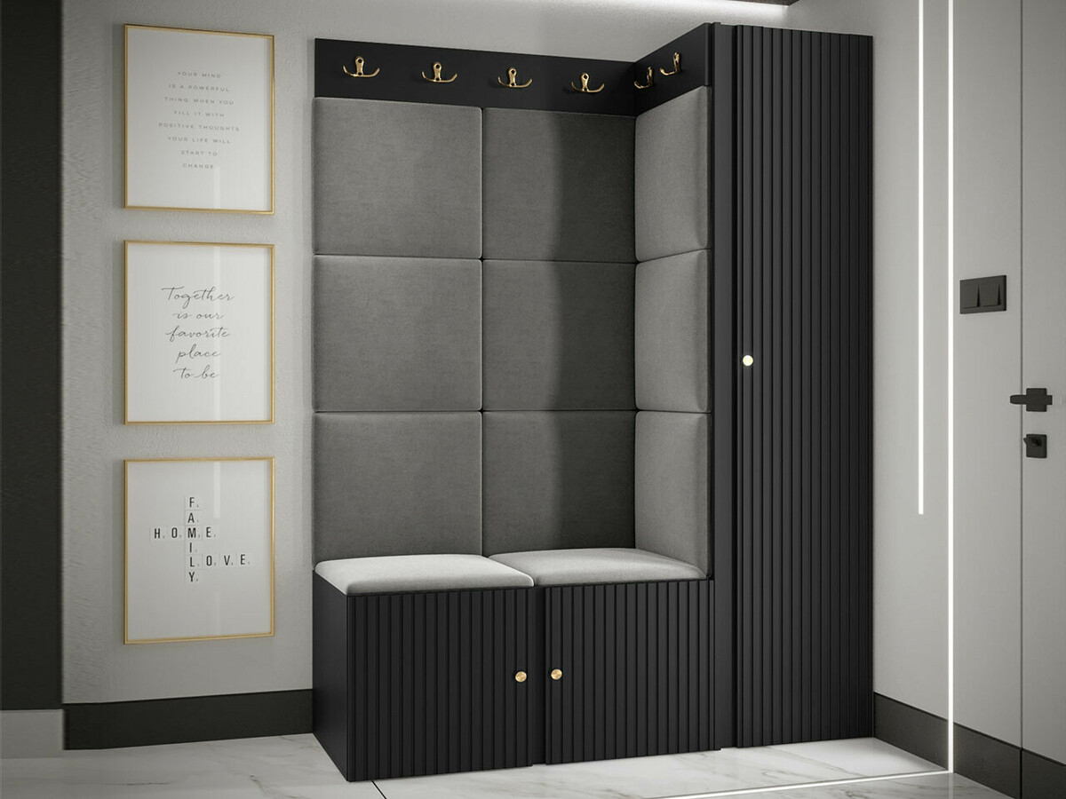 Garderobna omara Hartford 393 (Črna)