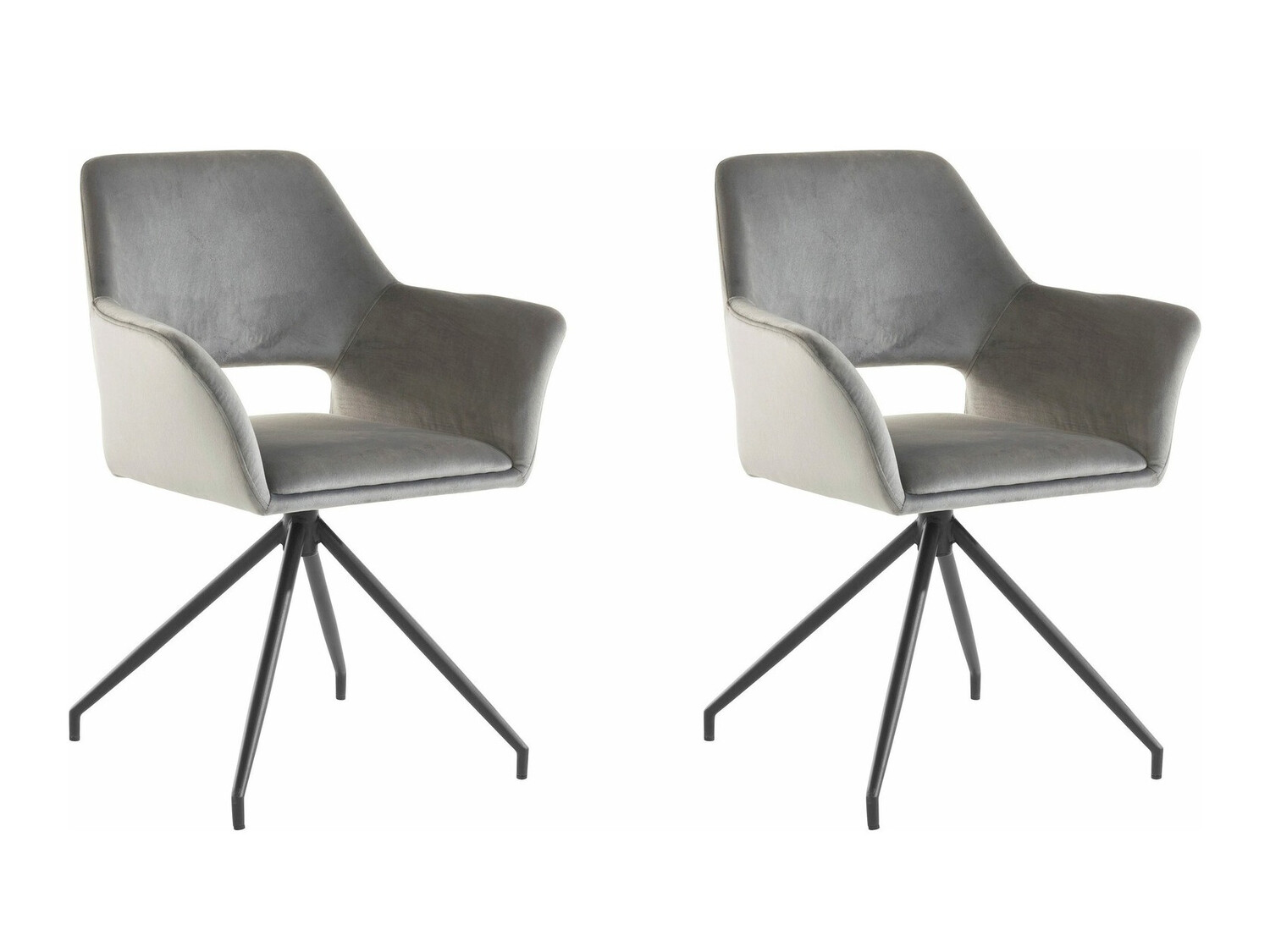 Komplet stolov Denton 1124 (Črna + Siva)