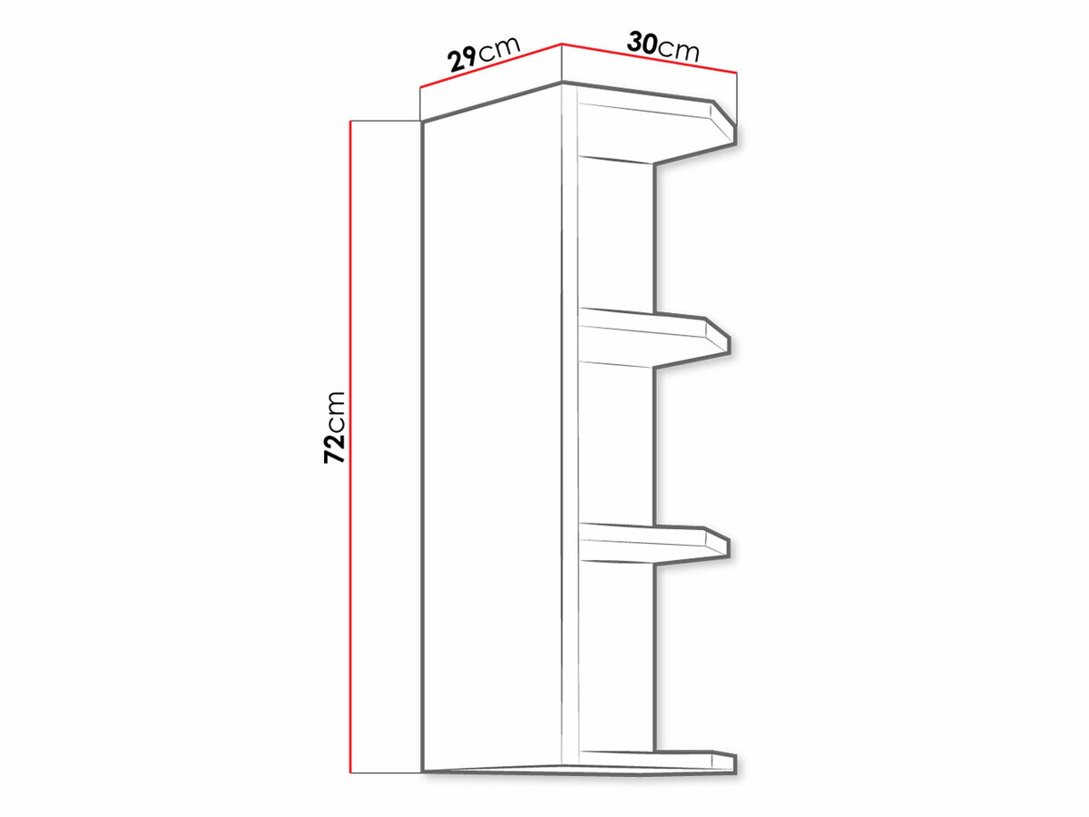 Stenska polica Retro Grey 143