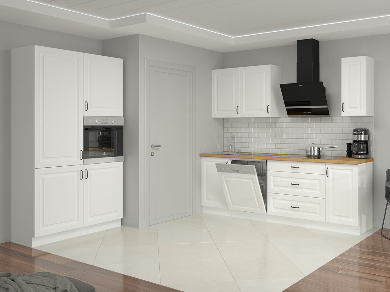Modularni kuhinjski komplet Retro White 149