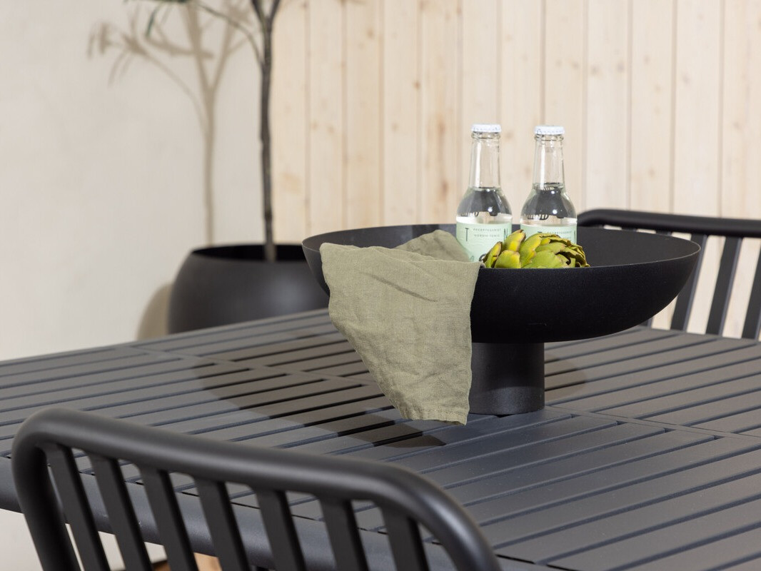 Komplet mize in stolov Dallas 3541 (Črna)