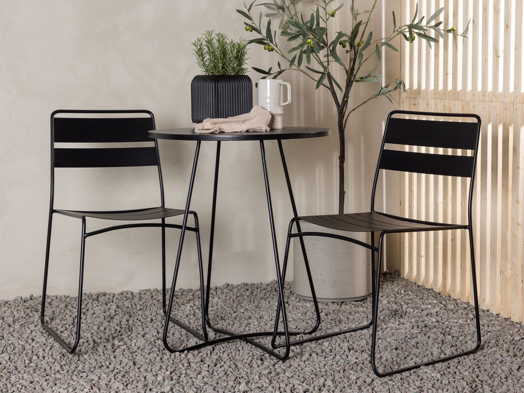 Balkonska garnitura Dallas 3551 (Črna)