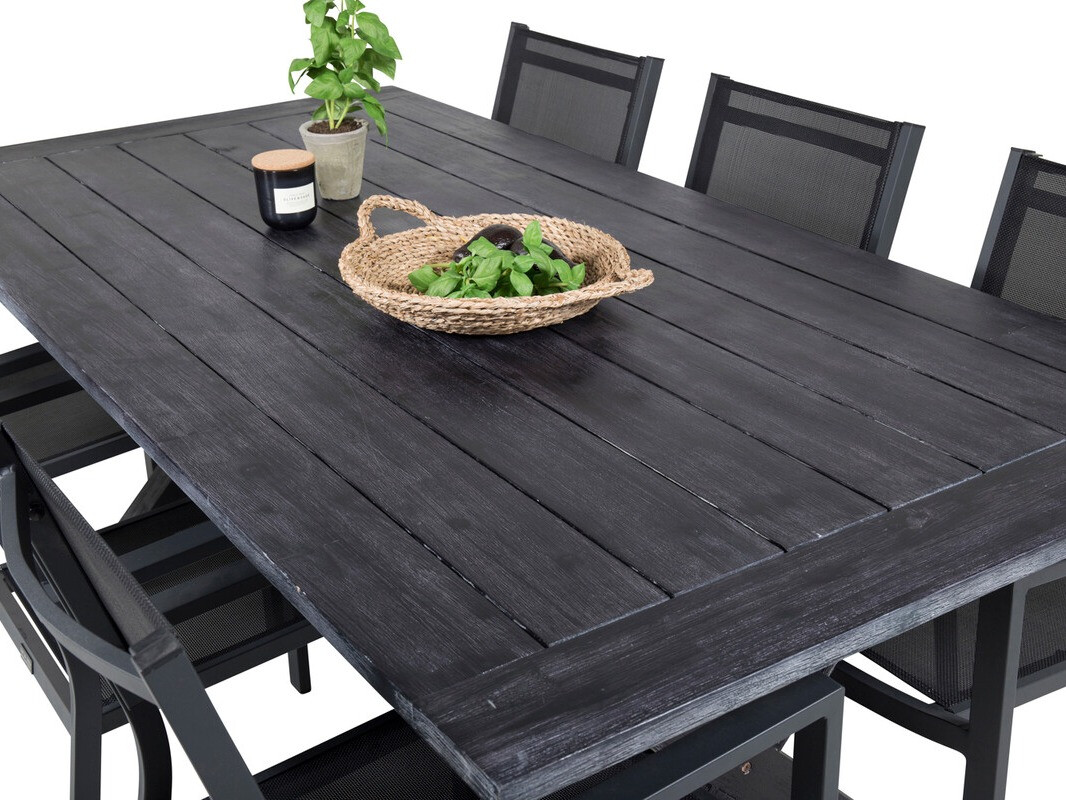 Komplet mize in stolov Dallas 3641 (Črna)