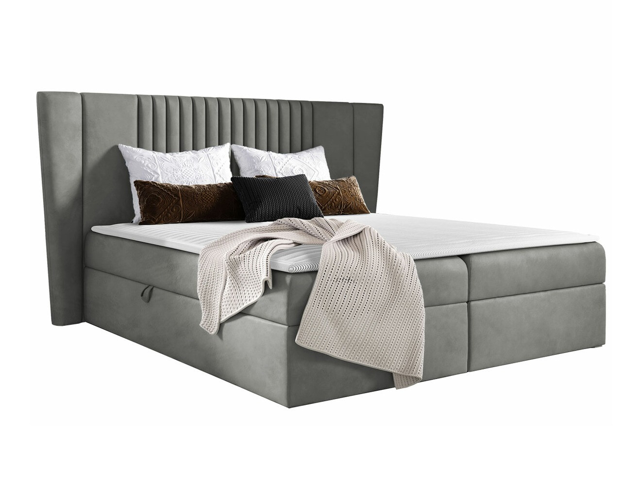 Boxspring postelja Baltimore 184 (Magic Velvet 2217)