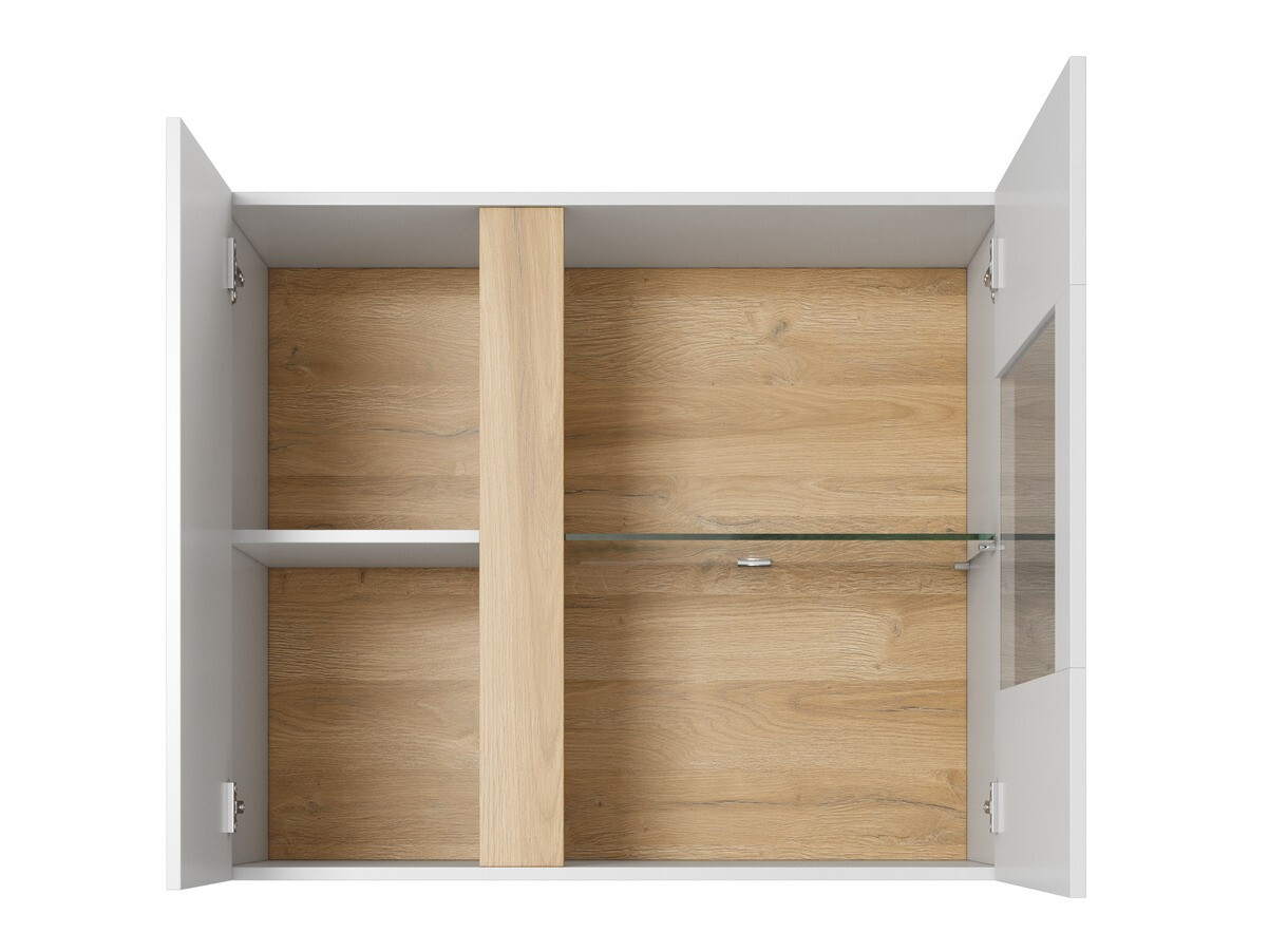 Dnevni prostor Novbela 114 (Bela + Sijaj bela + Hrast Grandson)