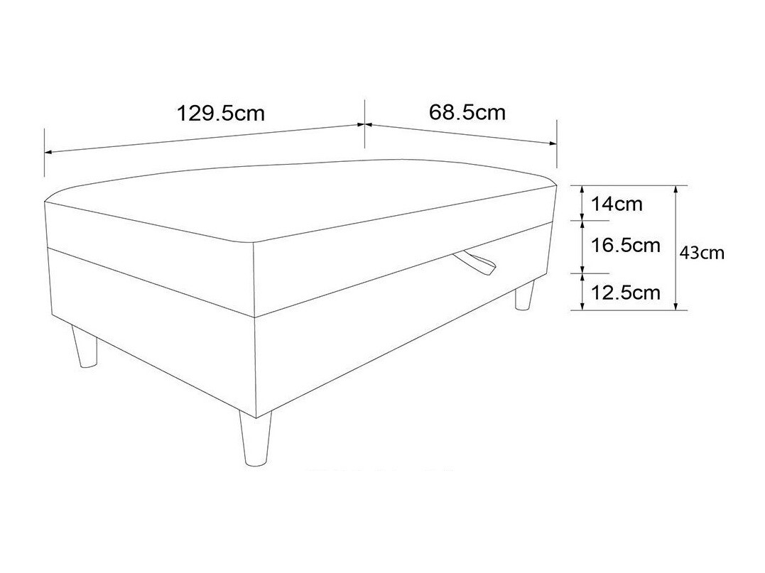 Klop z oblazinjenjem Tulsa 536 (Siva)