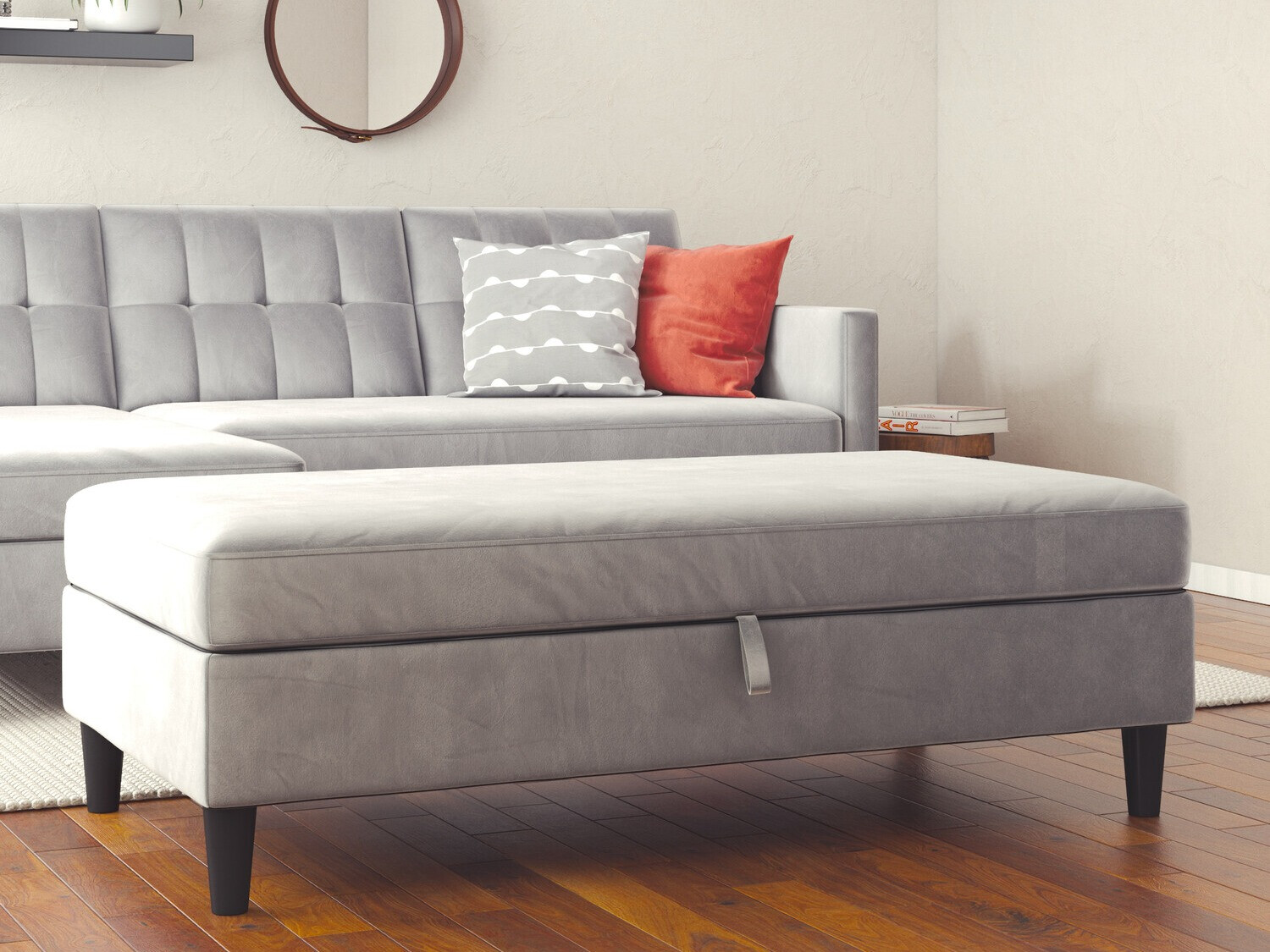 Klop z oblazinjenjem Tulsa 536 (Svetlo siva)