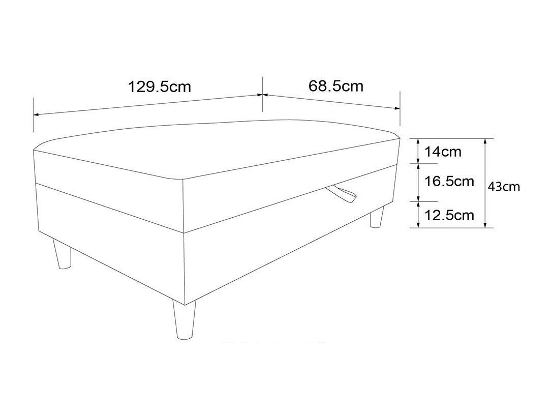 Klop z oblazinjenjem Tulsa 536 (Svetlo siva)