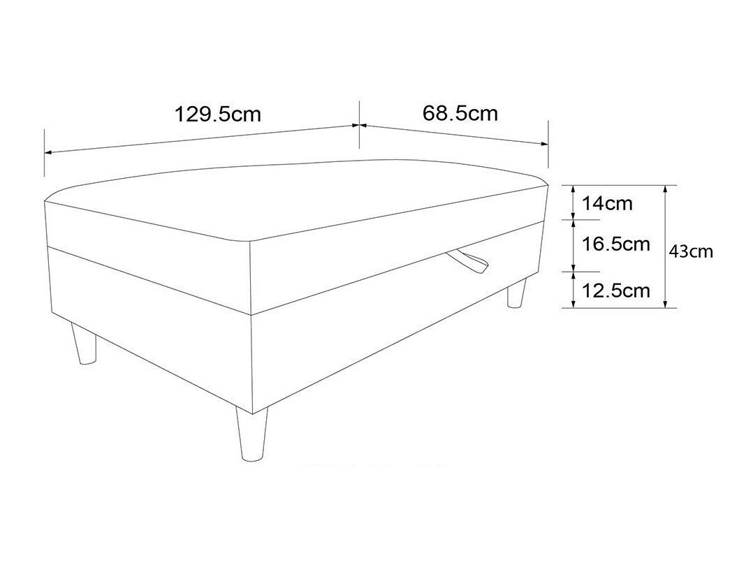 Klop z oblazinjenjem Tulsa 537 (Siva)