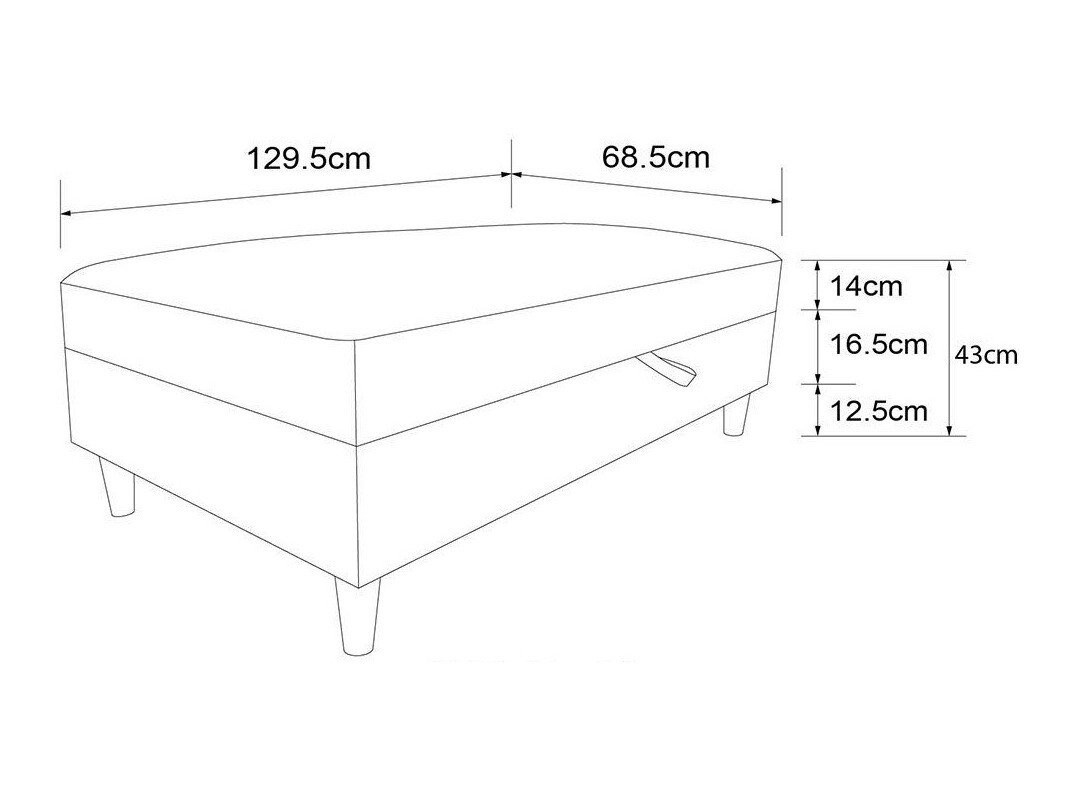 Klop z oblazinjenjem Tulsa 537 (Temno rumena)