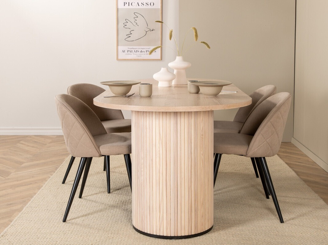 Jedilniški komplet Dallas 2765 (Krema + Črna)