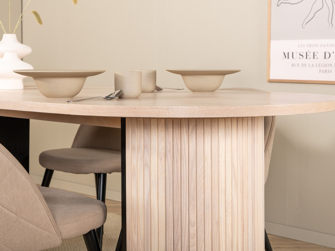 Jedilniški komplet Dallas 2765 (Krema + Črna)