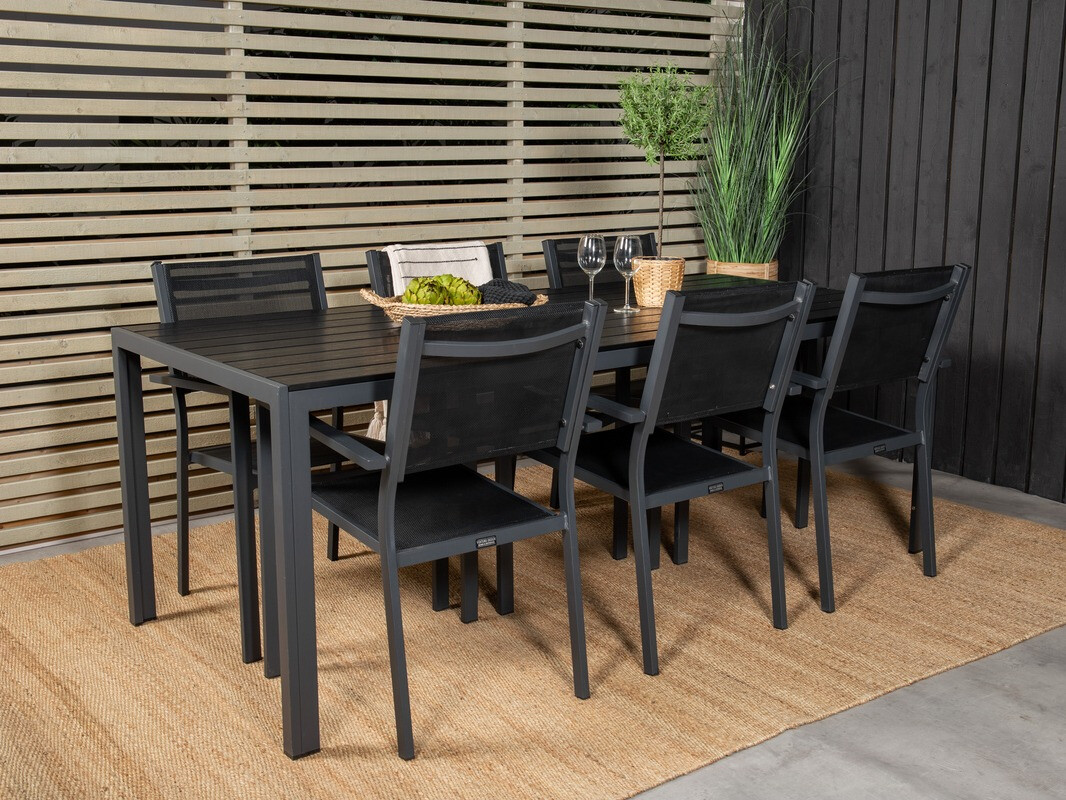 Komplet mize in stolov Dallas 4806 (Črna)