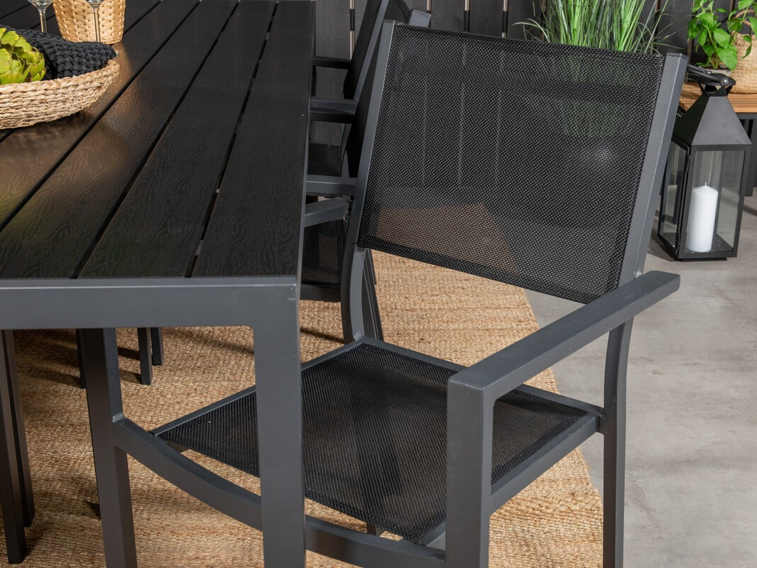 Komplet mize in stolov Dallas 4806 (Črna)