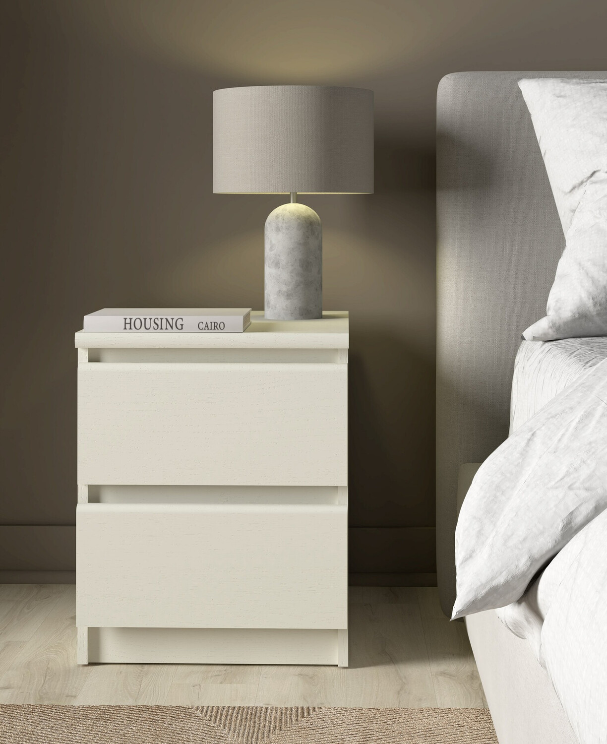 Nočna omarica Tustin M100 (Bela)