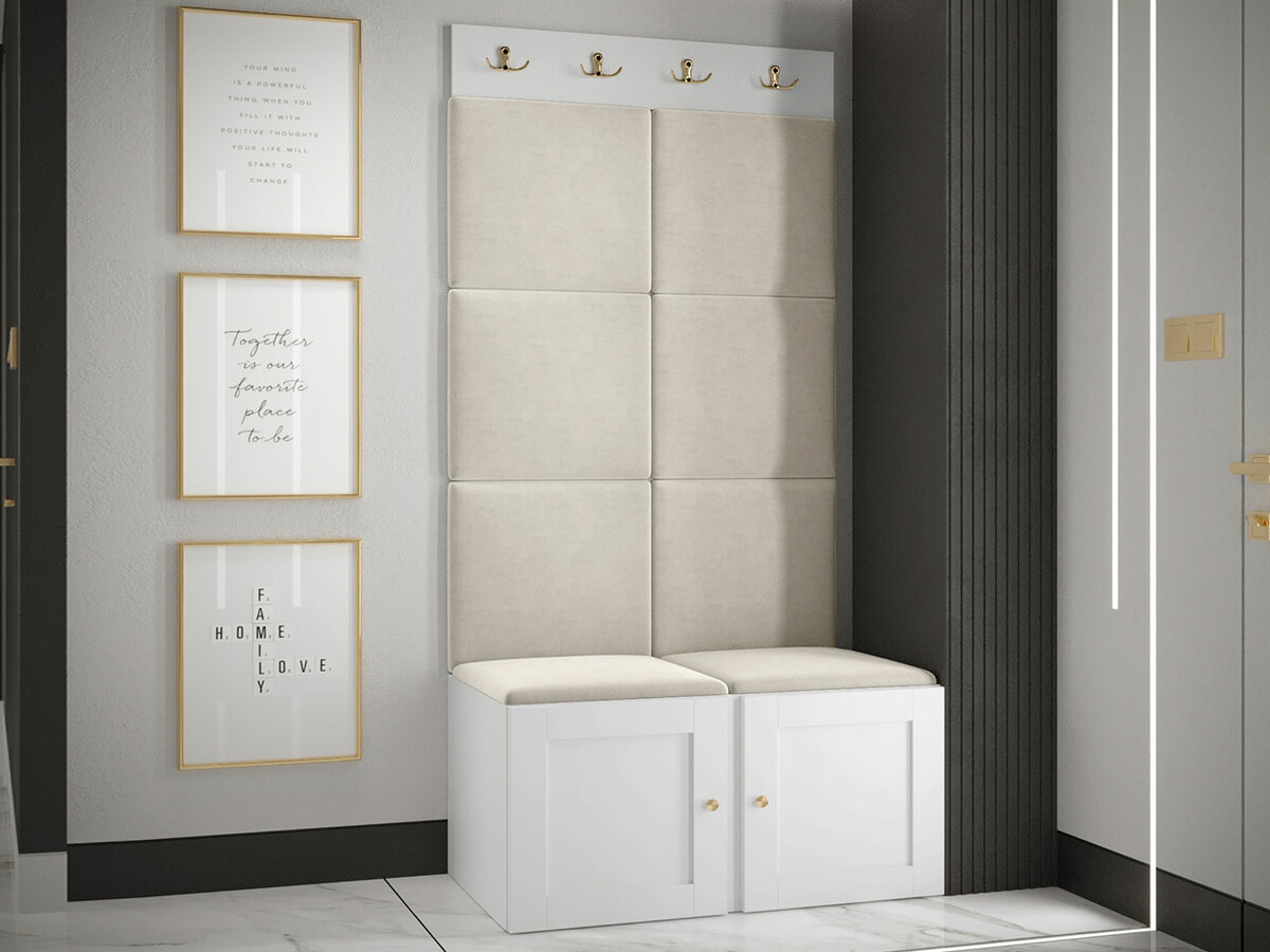 Komplet za predsobo Hartford 375 (Bela)