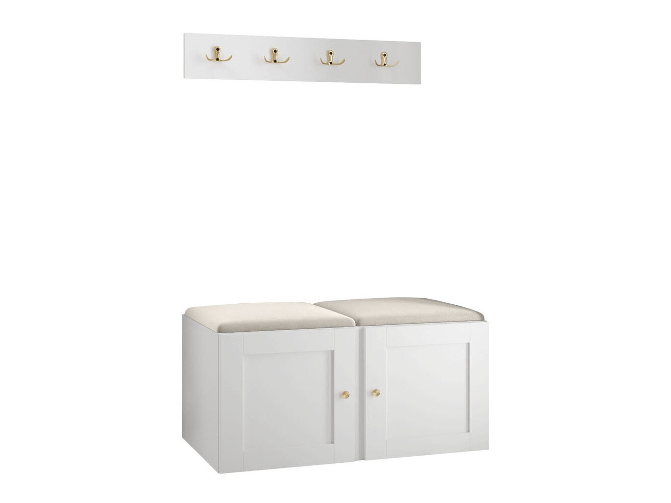 Komplet za predsobo Hartford 376 (Bela)