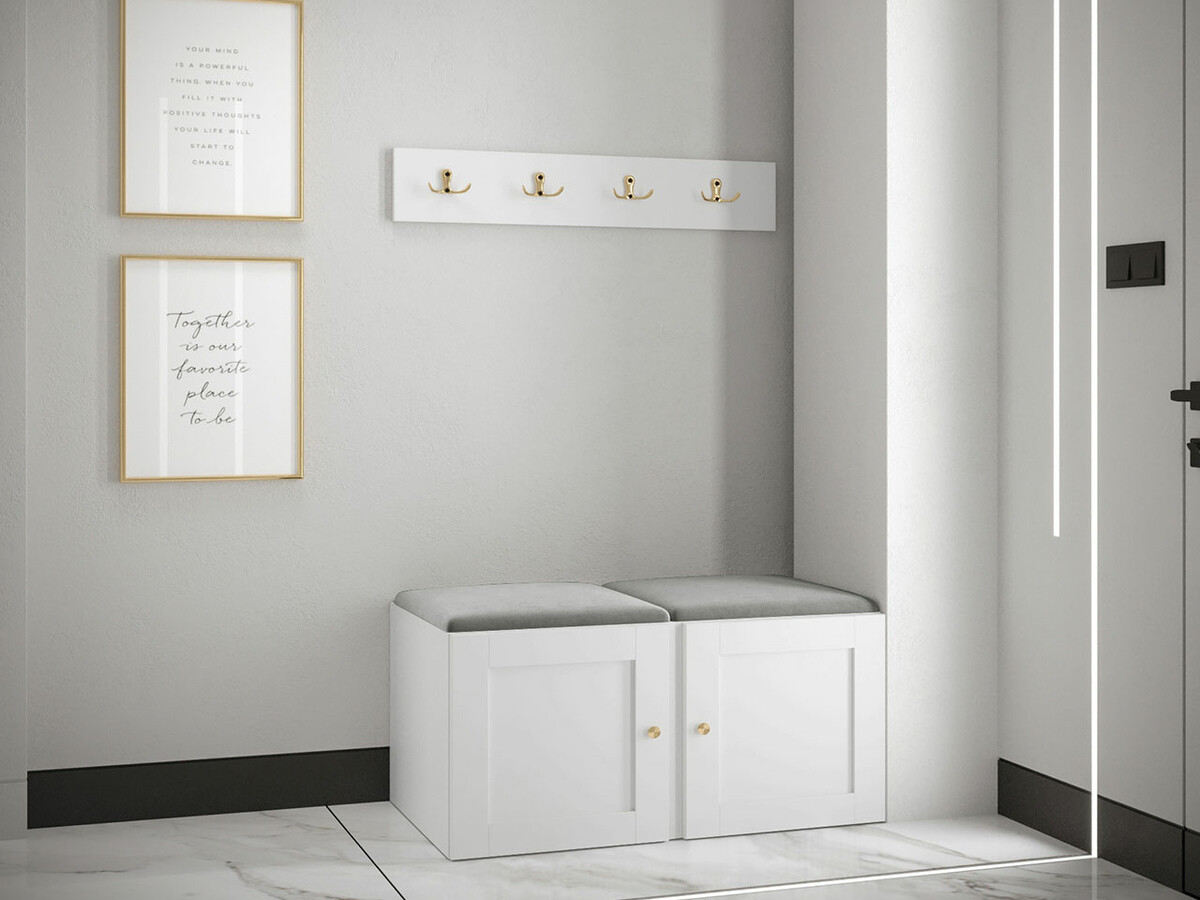 Komplet za predsobo Hartford 376 (Bela)