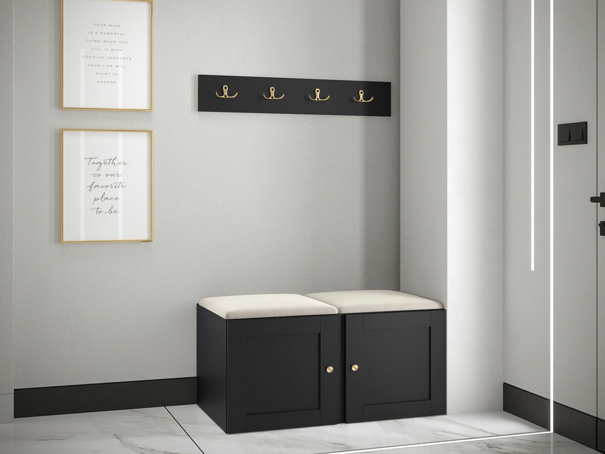 Komplet za predsobo Hartford 376 (Črna)