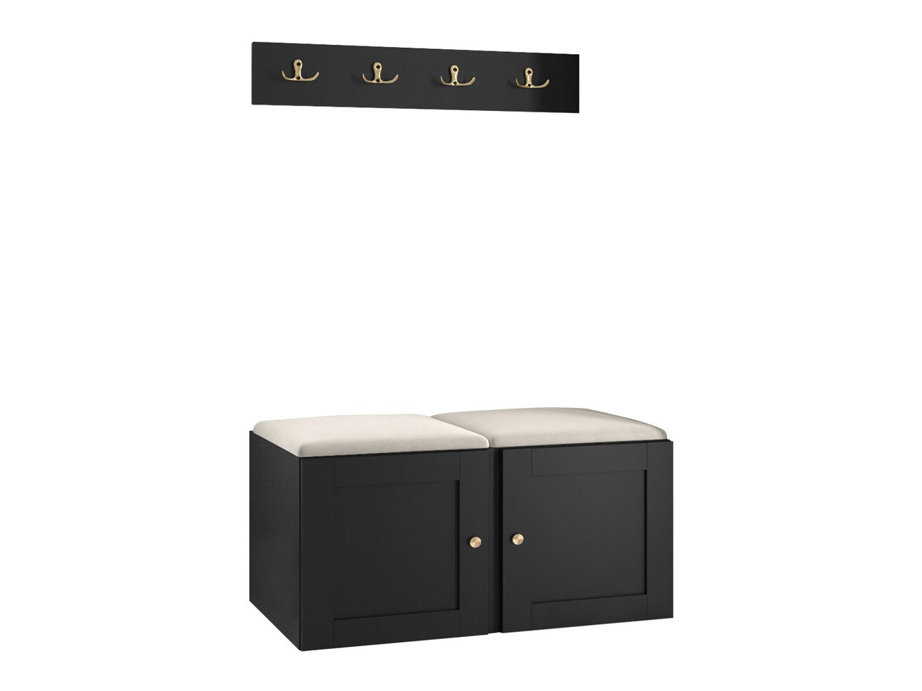 Komplet za predsobo Hartford 376 (Črna)