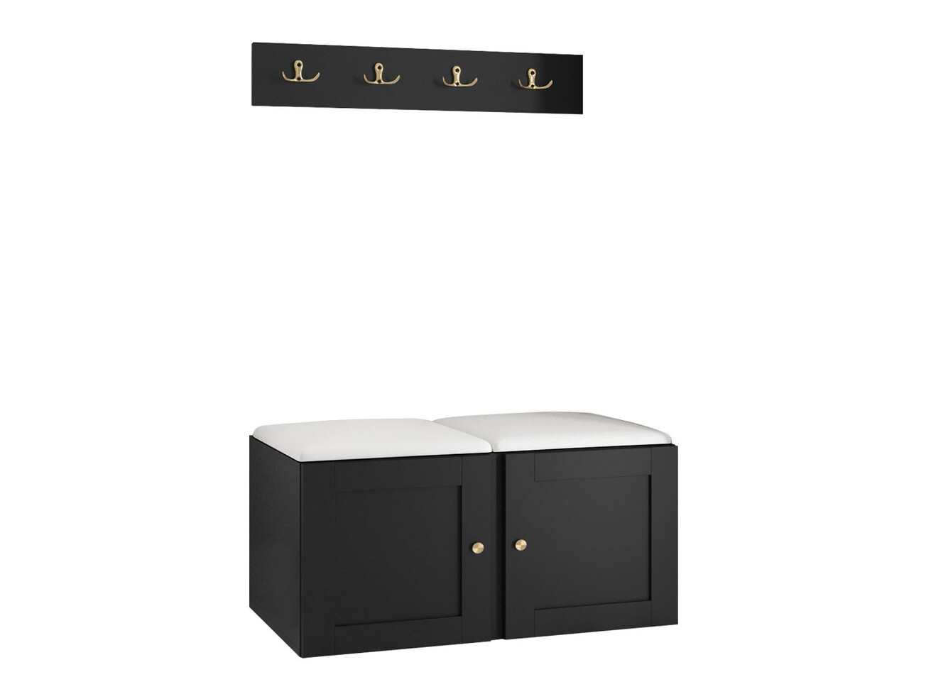 Komplet za predsobo Hartford 376 (Črna)