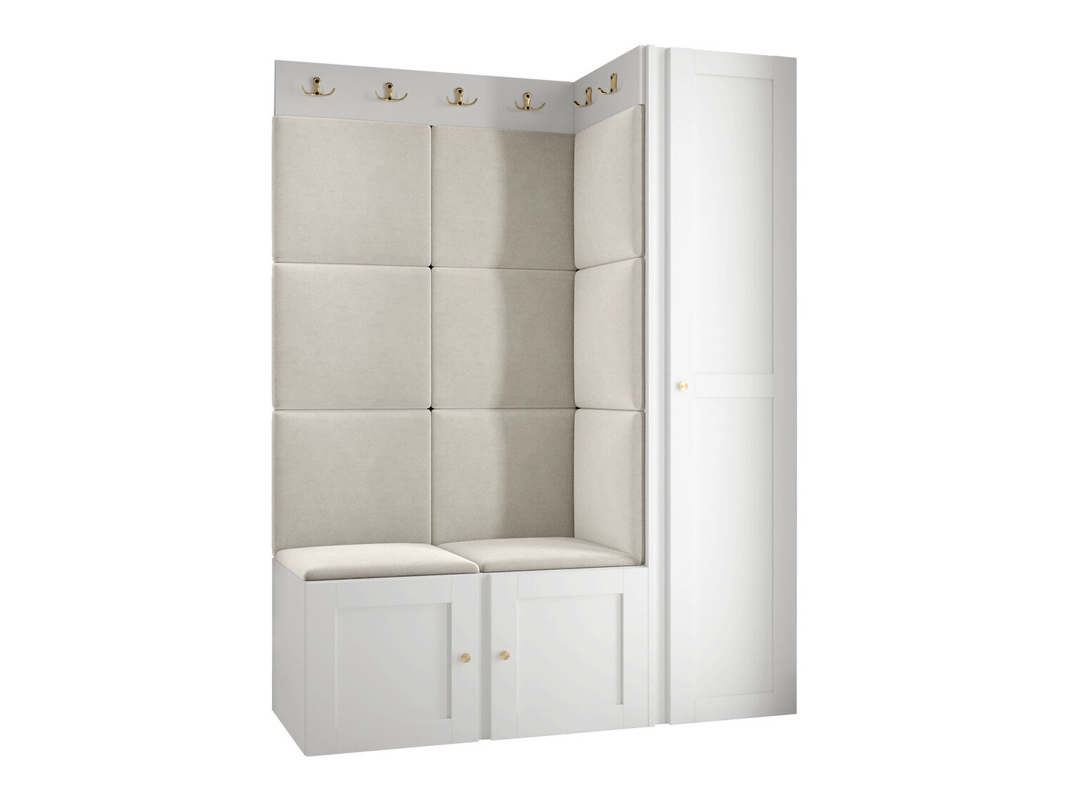 Komplet za predsobo Hartford 377 (Bela)