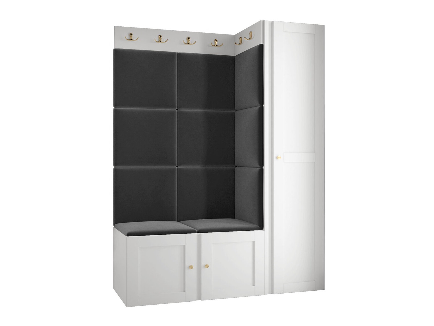 Komplet za predsobo Hartford 377 (Bela)