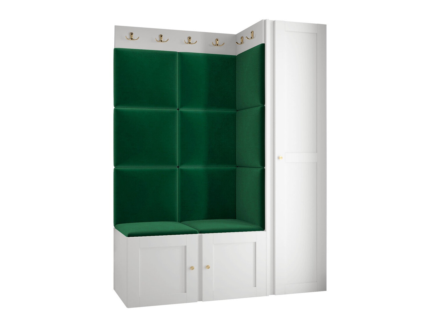 Komplet za predsobo Hartford 377 (Bela)