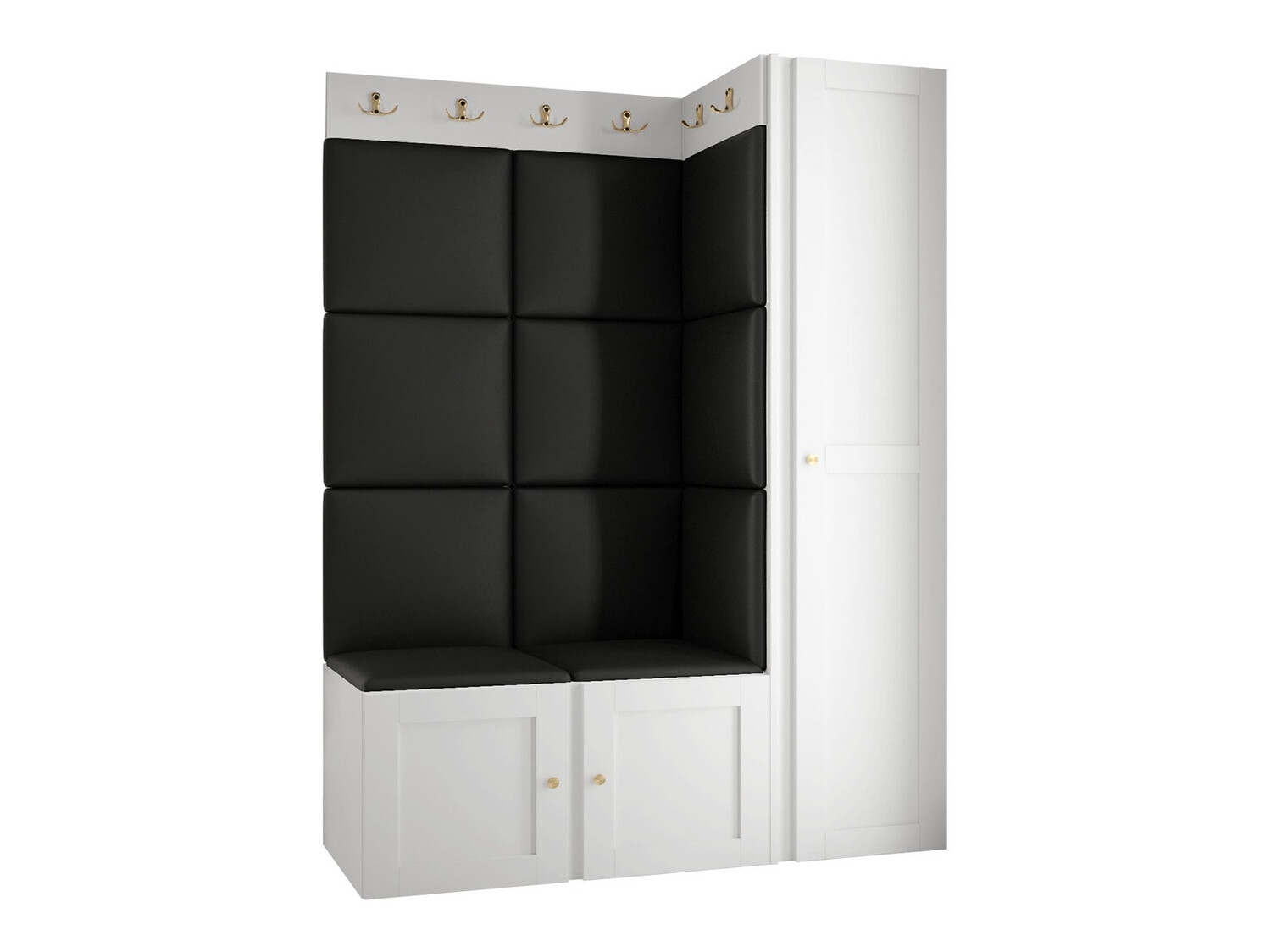 Komplet za predsobo Hartford 377 (Bela)