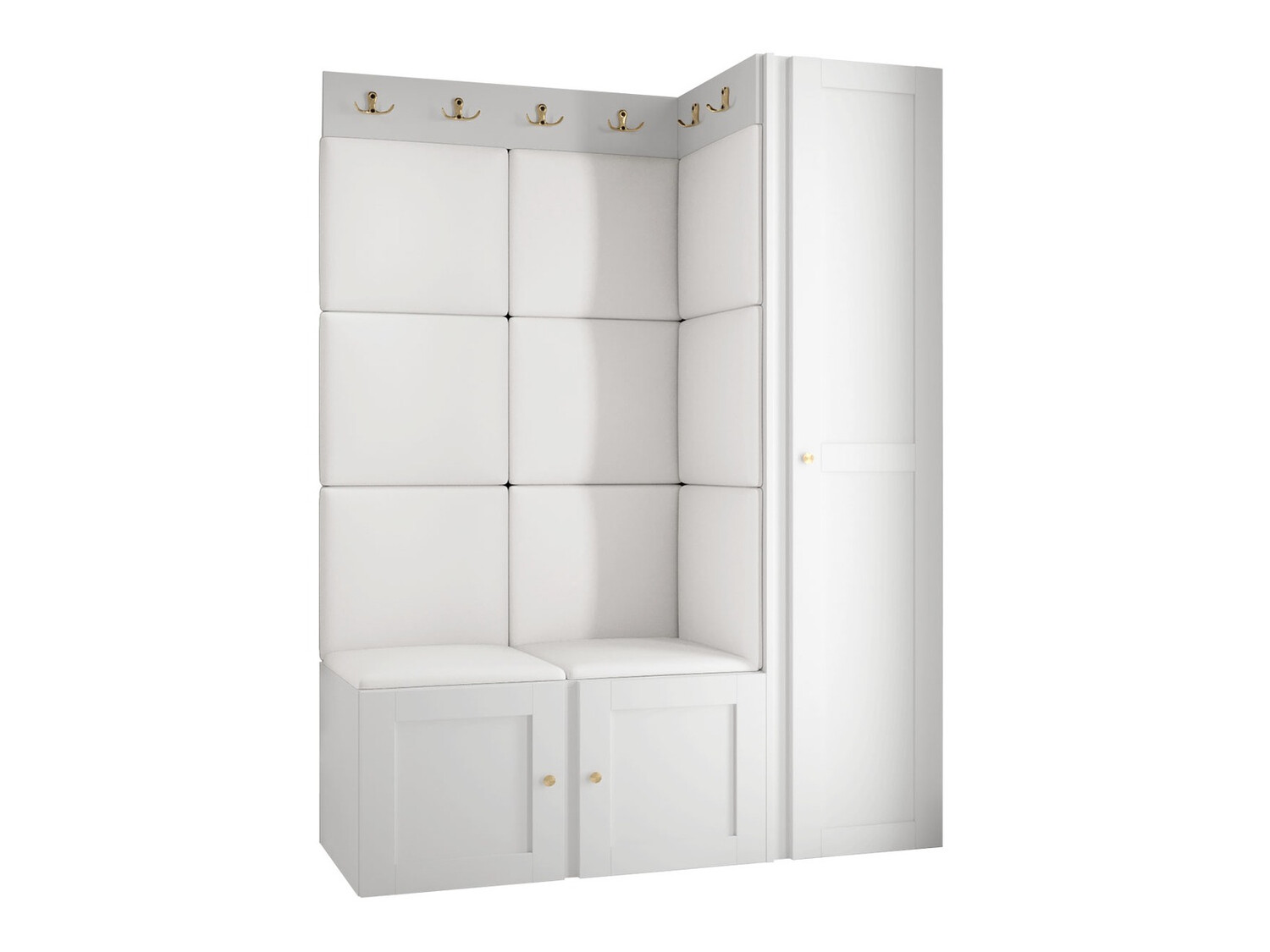 Komplet za predsobo Hartford 377 (Bela)