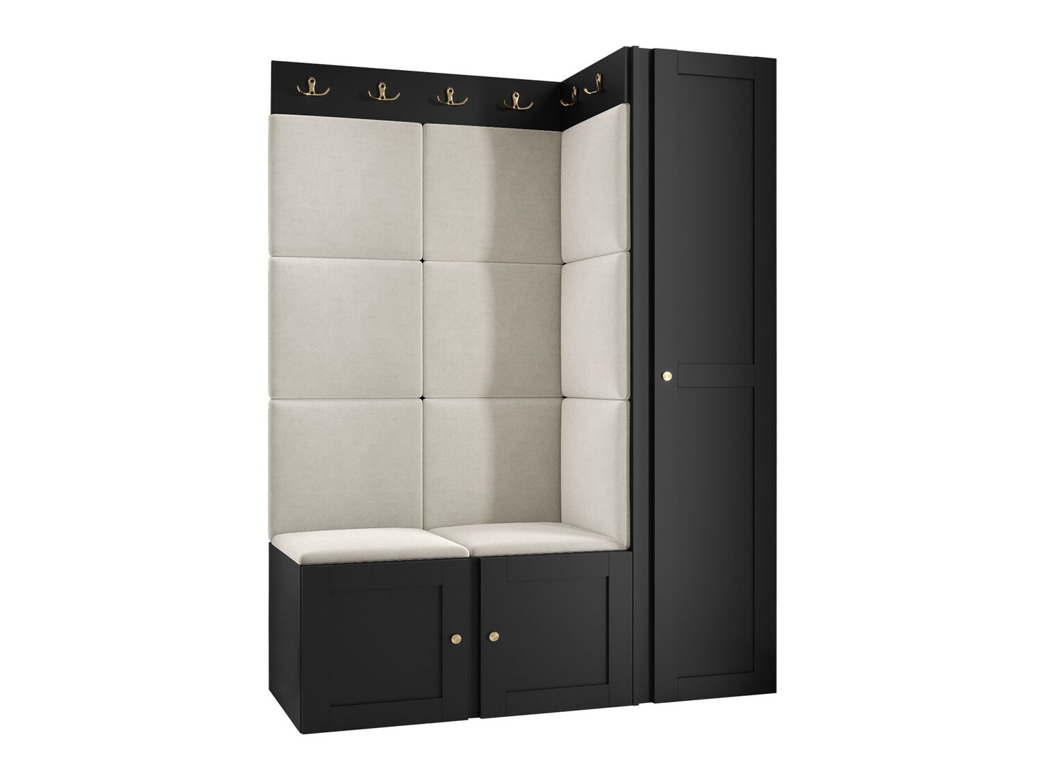 Komplet za predsobo Hartford 377 (Črna)