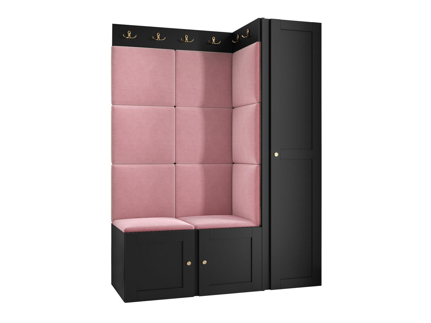 Komplet za predsobo Hartford 377 (Črna)