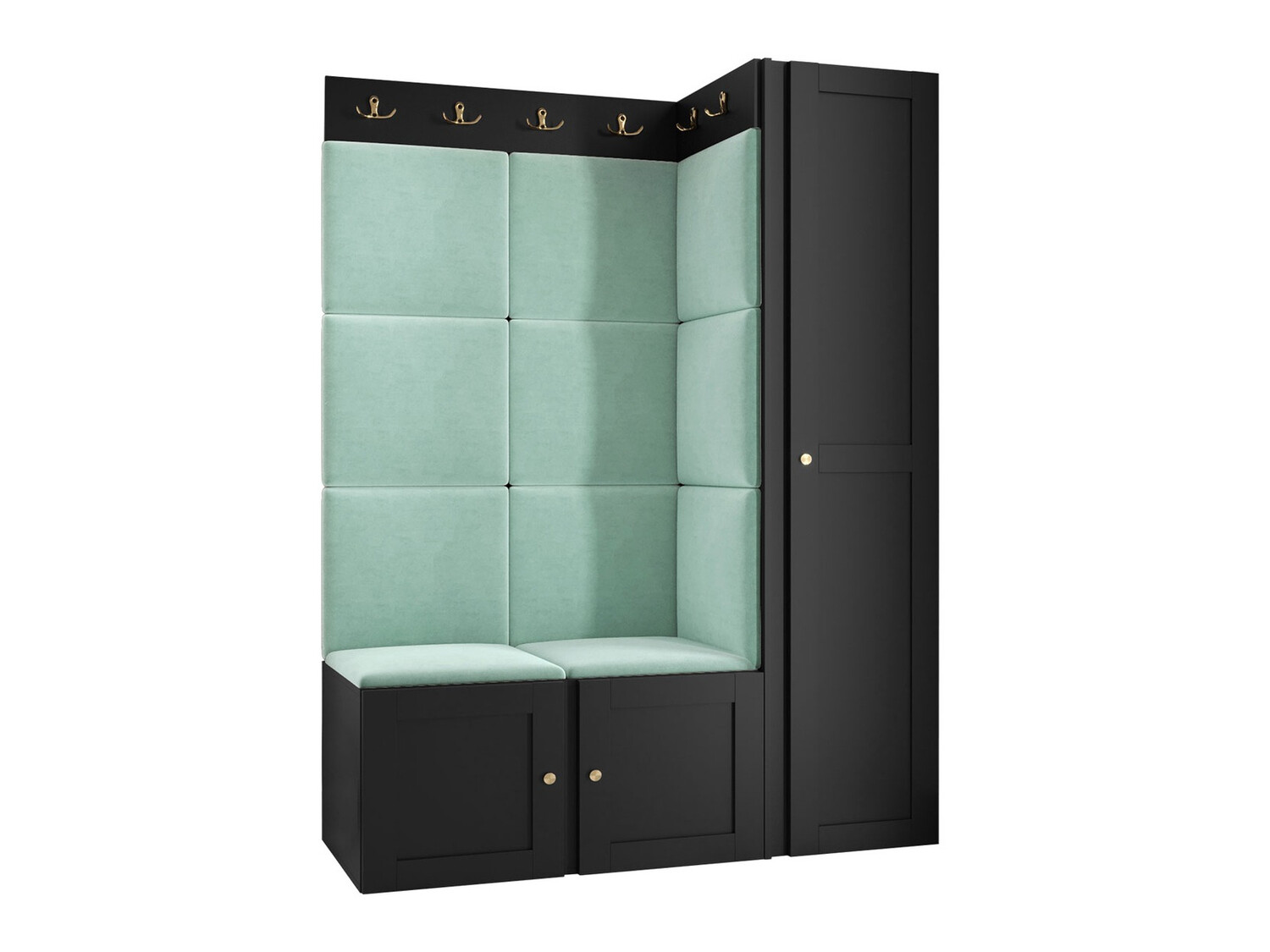 Komplet za predsobo Hartford 377 (Črna)