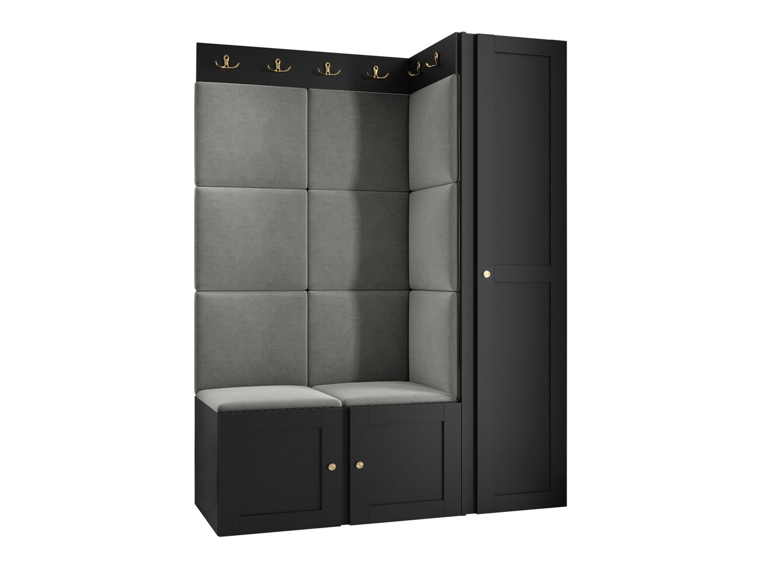 Komplet za predsobo Hartford 377 (Črna)