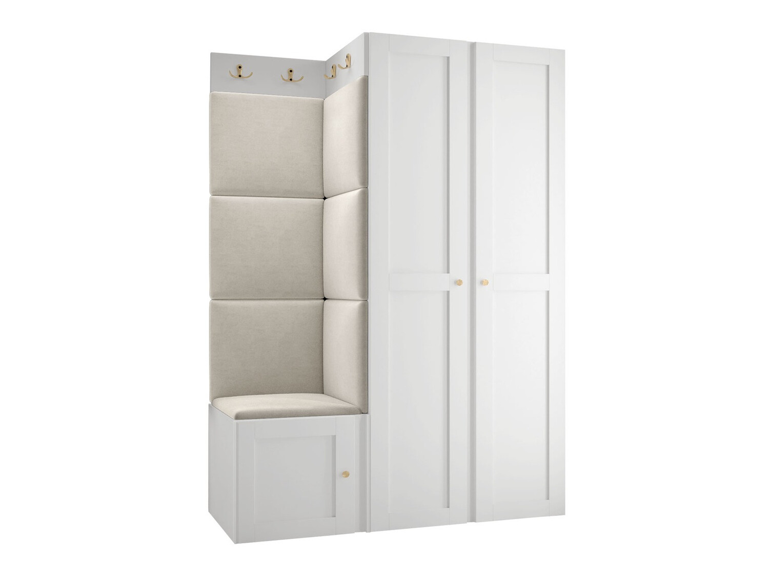 Komplet za predsobo Hartford 379 (Bela)