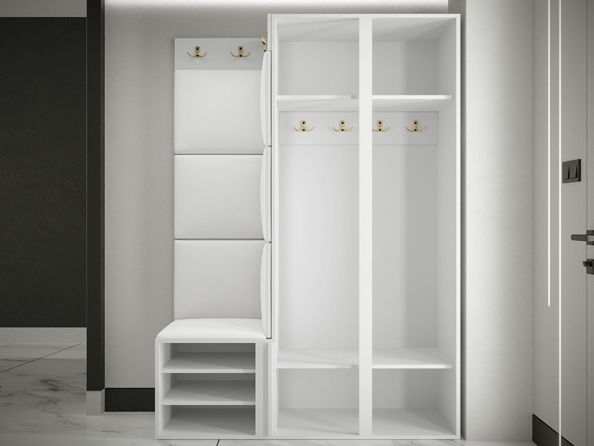 Komplet za predsobo Hartford 379 (Bela)