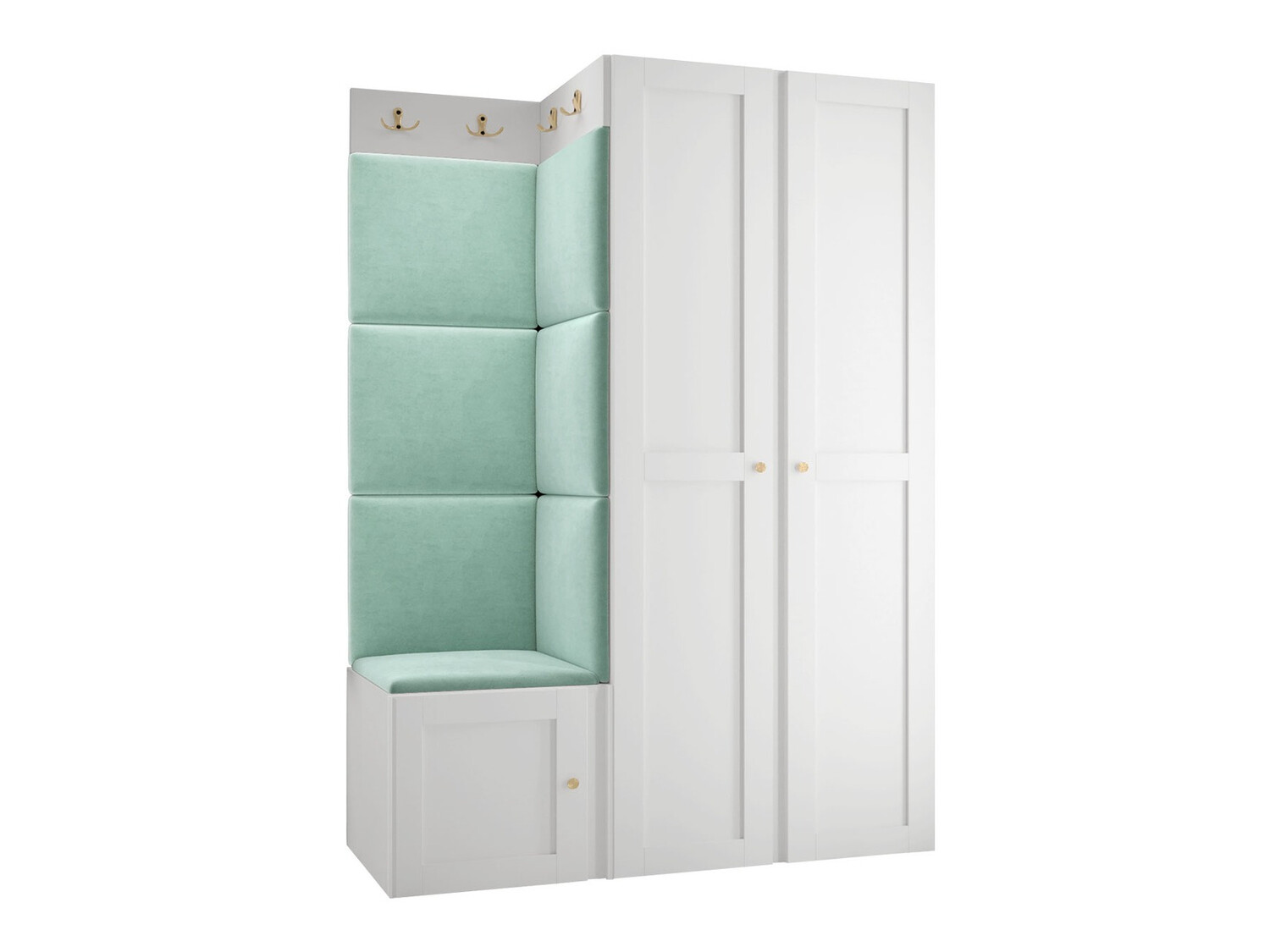 Komplet za predsobo Hartford 379 (Bela)