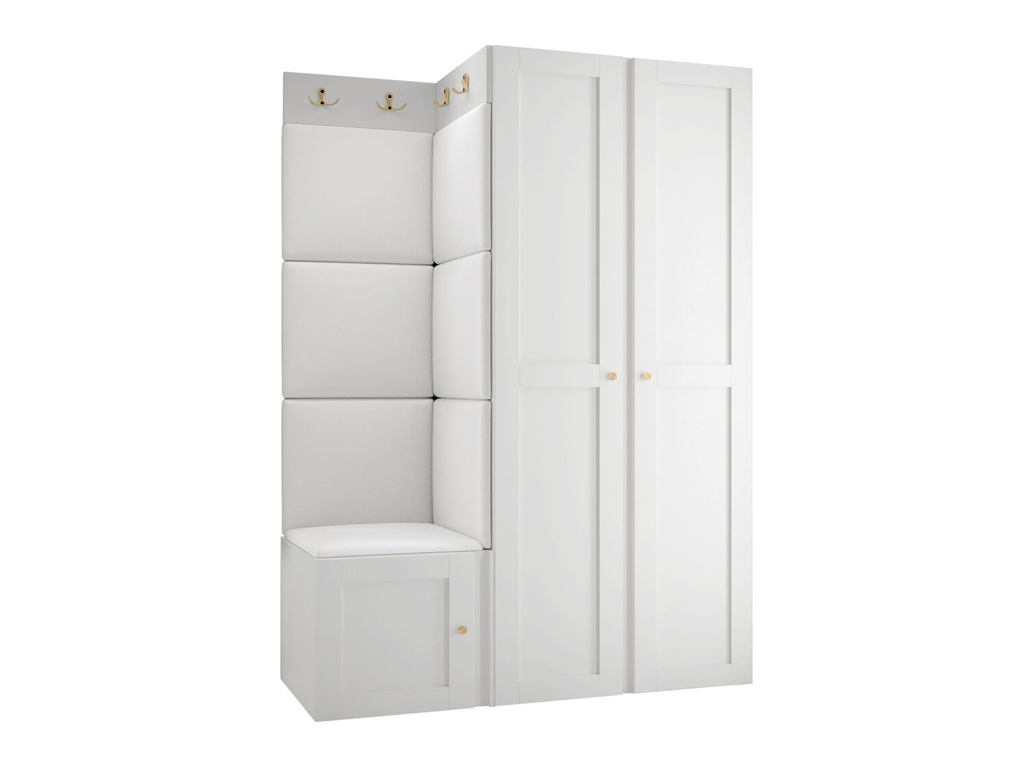 Komplet za predsobo Hartford 379 (Bela)