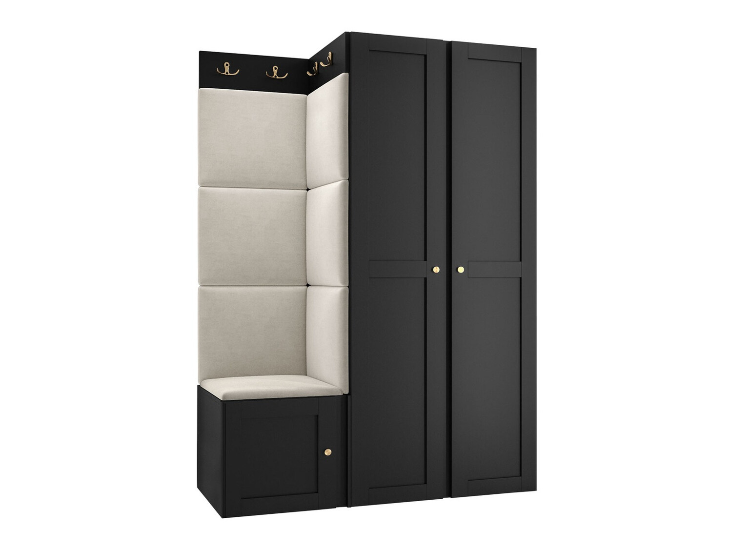 Komplet za predsobo Hartford 379 (Črna)