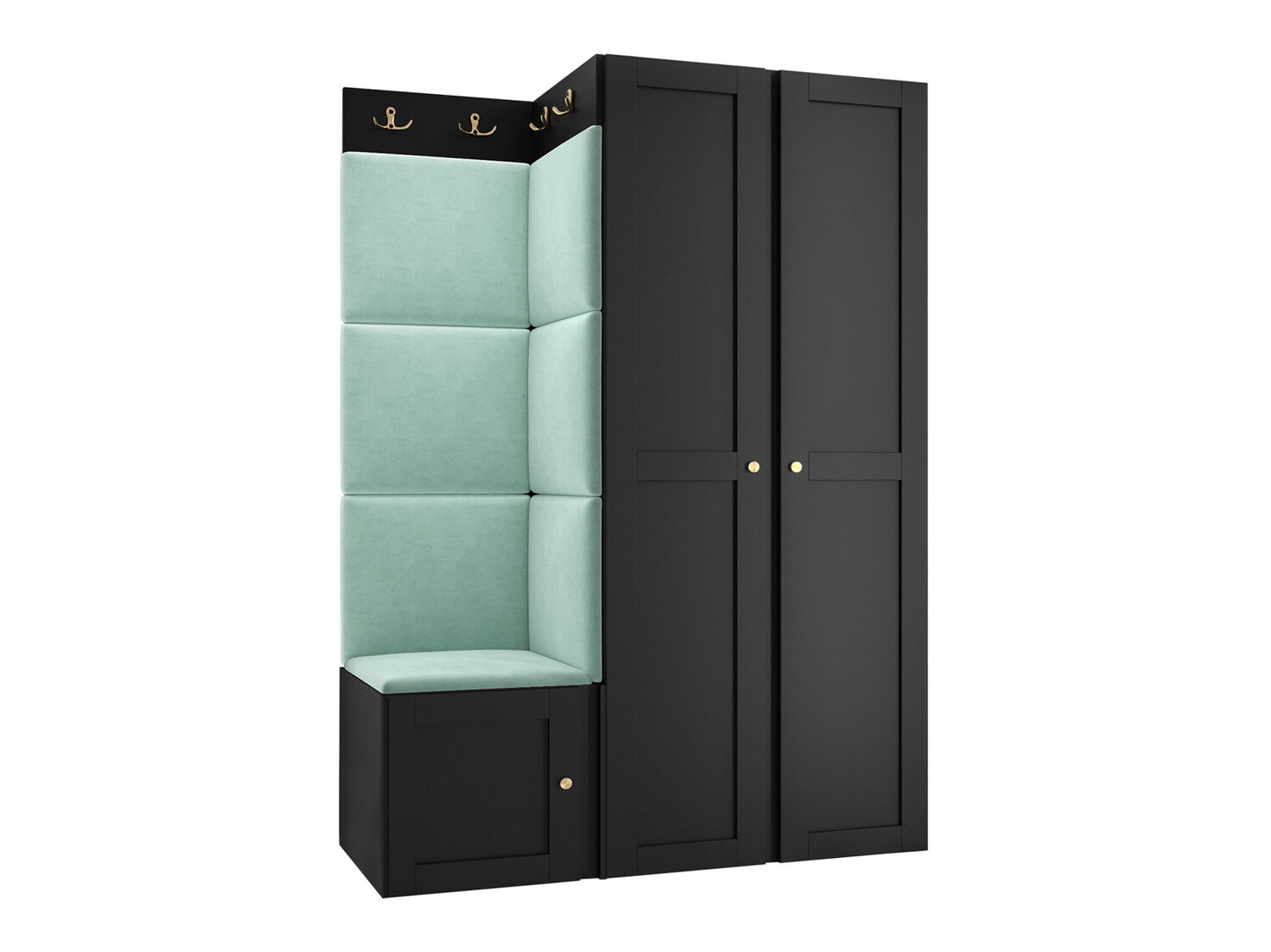 Komplet za predsobo Hartford 379 (Črna)