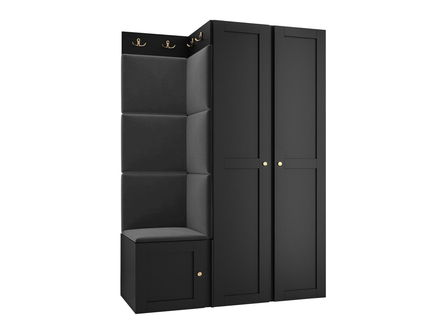 Komplet za predsobo Hartford 379 (Črna)