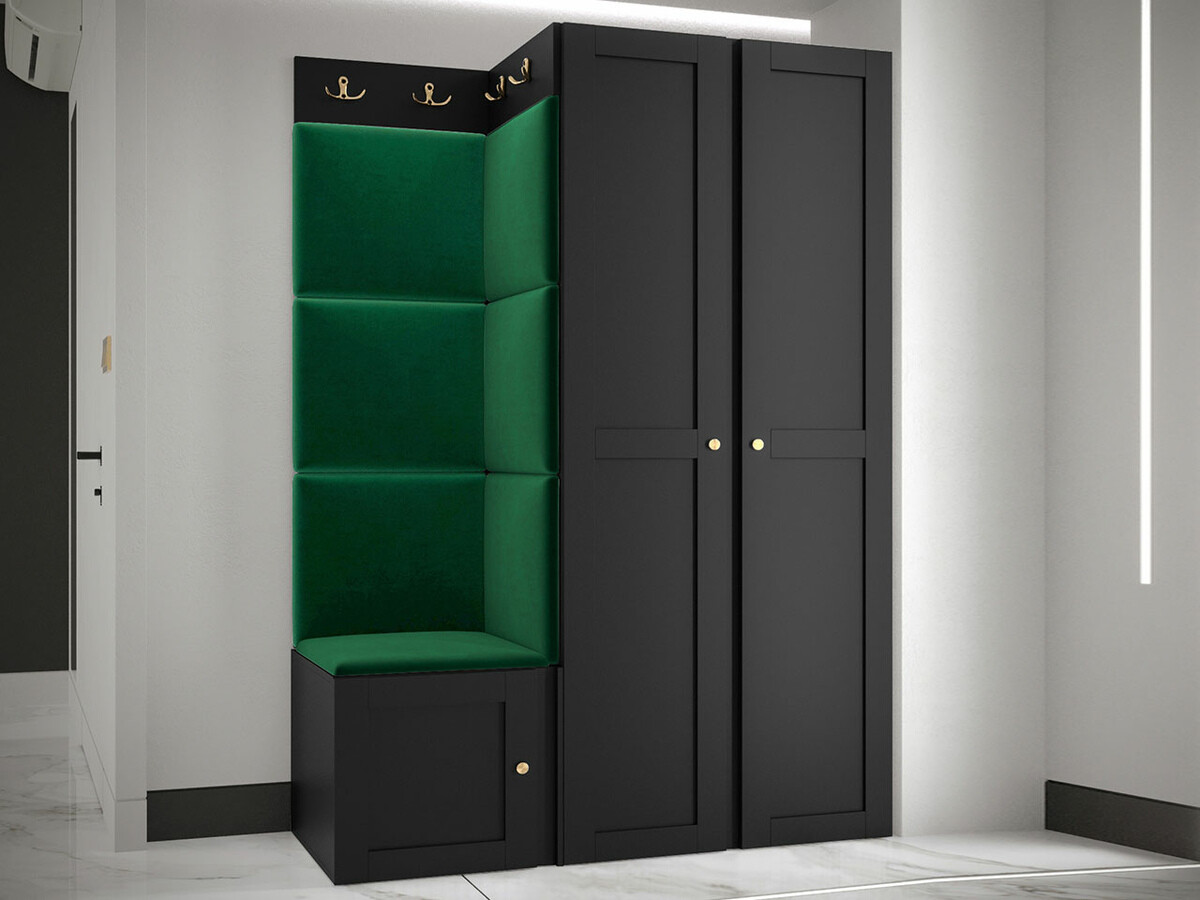 Komplet za predsobo Hartford 379 (Črna)