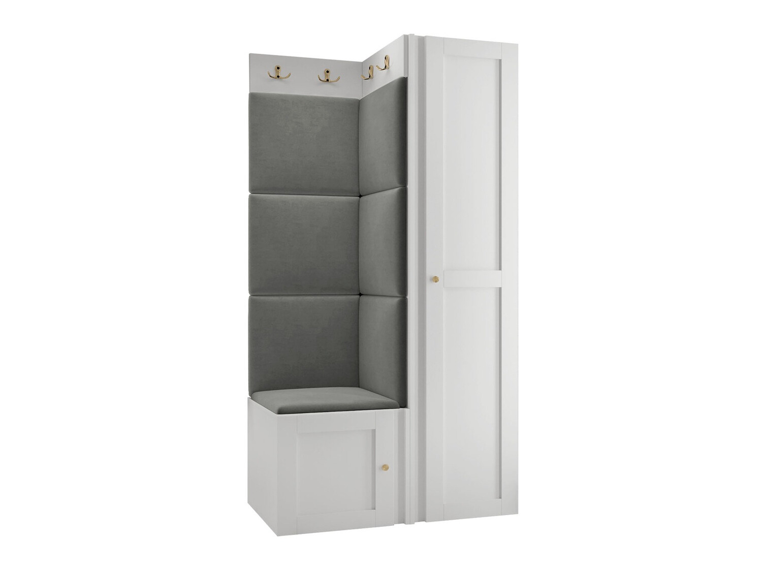 Komplet za predsobo Hartford 381 (Bela)