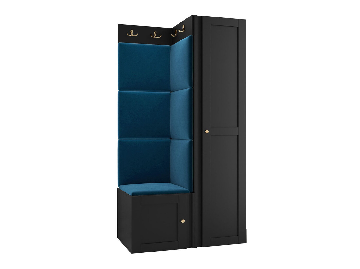 Komplet za predsobo Hartford 381 (Črna)