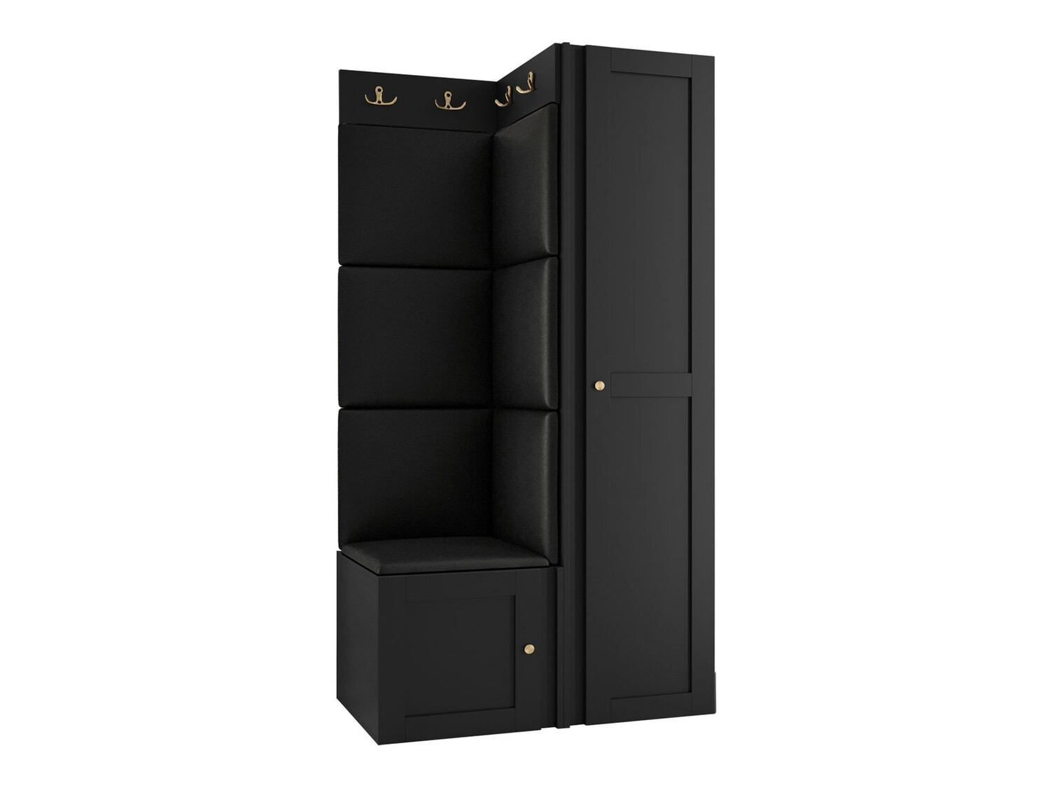 Komplet za predsobo Hartford 381 (Črna)