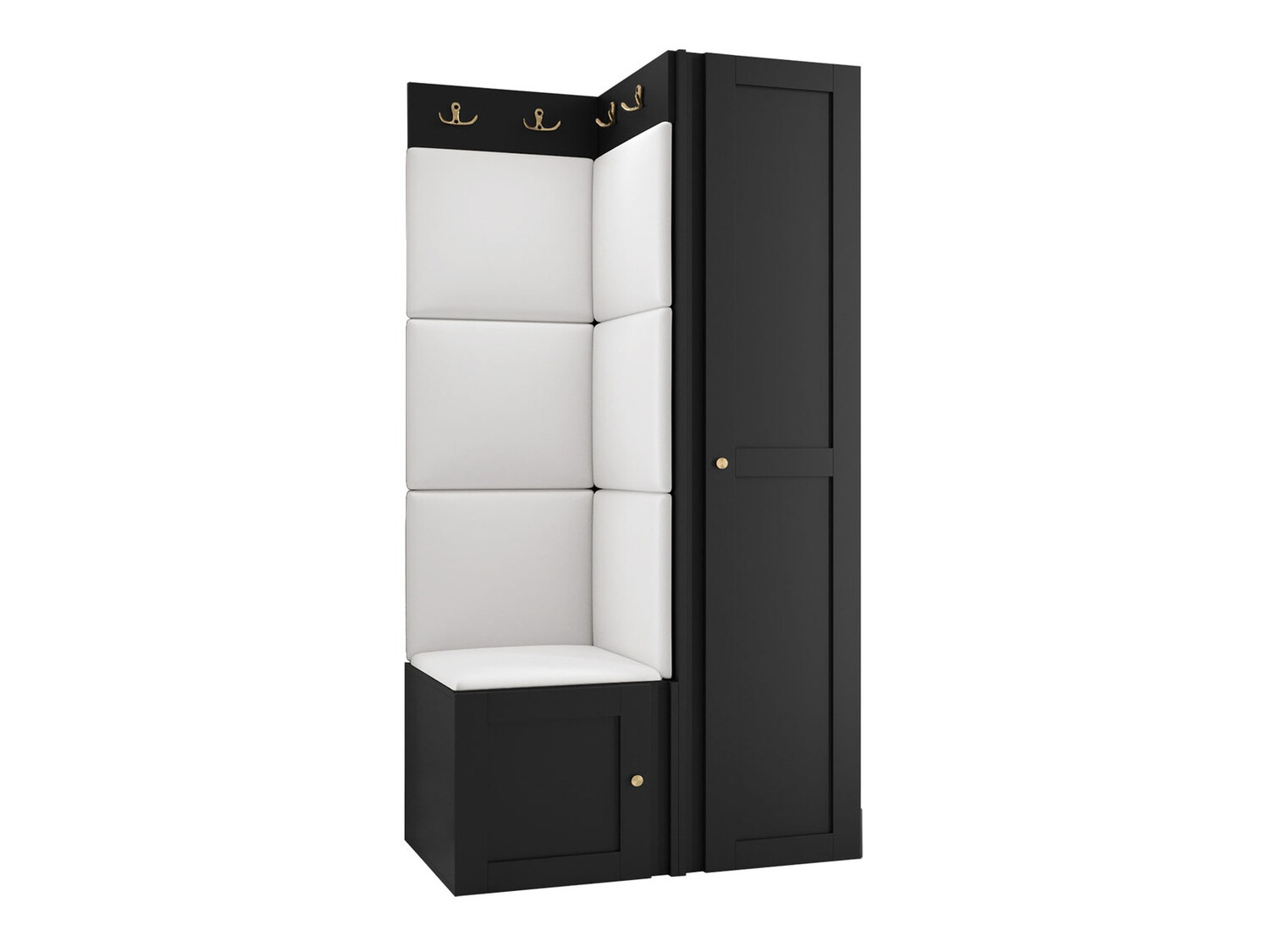 Komplet za predsobo Hartford 381 (Črna)