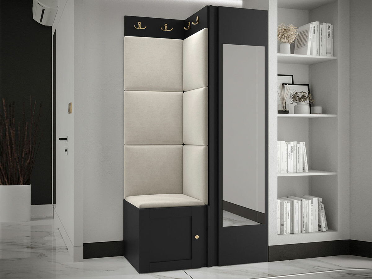 Komplet za predsobo Hartford 382 (Črna)