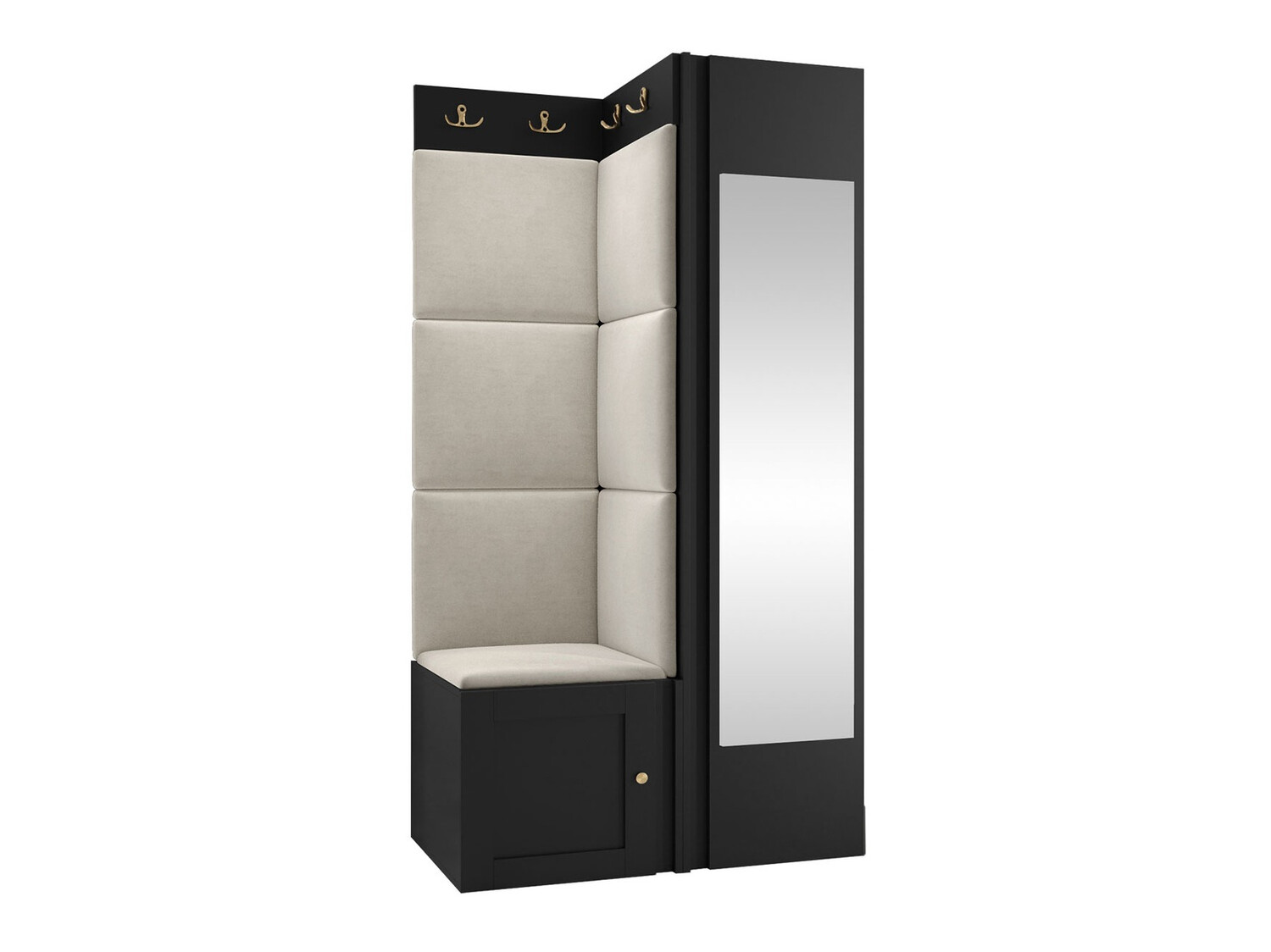 Komplet za predsobo Hartford 382 (Črna)