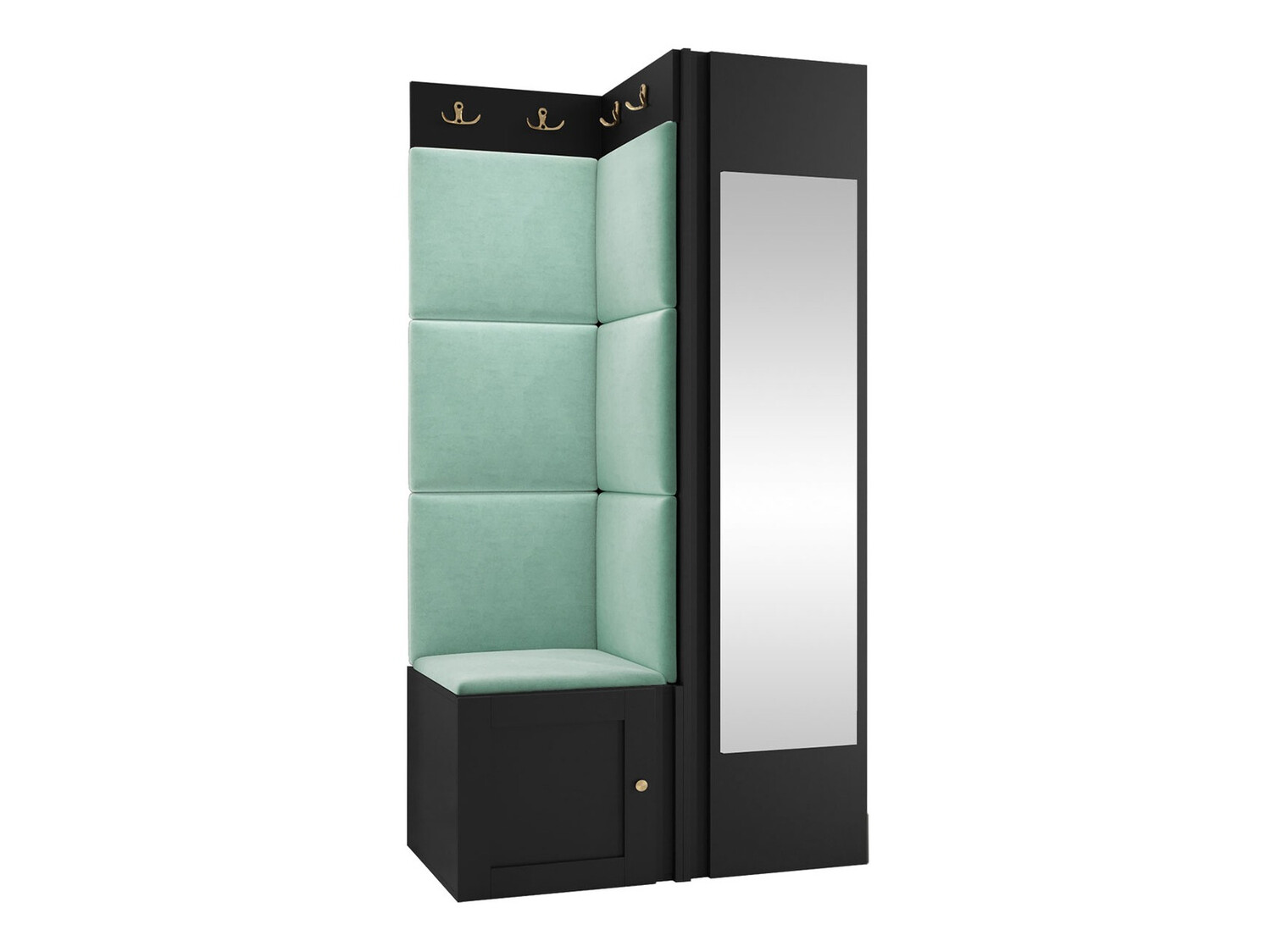 Komplet za predsobo Hartford 382 (Črna)